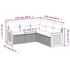 vidaXL 5 Piece Patio Sofa Set with Cushions Black and Cream - Without Table - 3 of 4