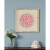 HomeRoots 12" X 13" Pink and Off White Flower Wood and Metal Wall Decor - 2 of 4