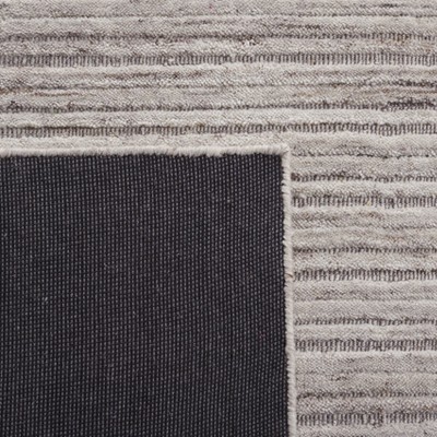Beige Hand-Knotted Wool and Viscose 4'x6' Area Rug