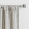 Evideco French Home Goods Adjustable Single Curtain Rod 50"-82" with Layered Disc Finials and Brackets, Available in Taupe or Gray - 2 of 4