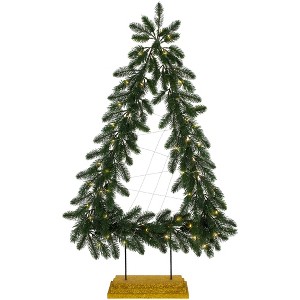 Northlight LED Lighted Pine Garland Christmas Tree Decoration - 3' - Warm White Lights - 1 of 4