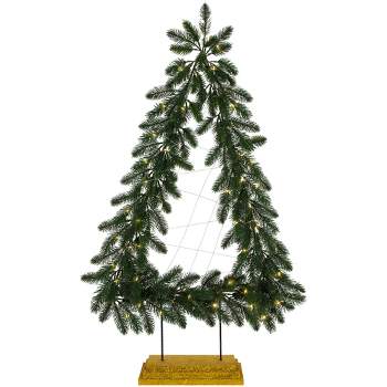 Northlight LED Lighted Pine Garland Christmas Tree Decoration - 3' - Warm White Lights
