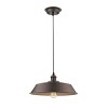 Chloe Lighting Ironclad Industrial-Style 1 Light Rubbed Bronze Ceiling Mini Pendant 14" Wide - 3 of 4