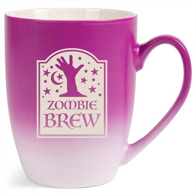 100 North Magic Potion 10 Ounce Pink and White Two Toned Ombre, Comfortably Fits Your Hands, Ceramic Tea Coffee Cup Mug, Zombie Brew