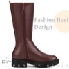 BLISSFUL STEP Women's Platform Mid Calf Chelsea Boots - 2 of 4