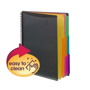 Smead Poly Project Organizer, Letter Size, 1/3-Cut tab, Gray with Bright Colors (89207) - 1 of 4