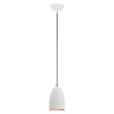 Arlington Mini Globe Pendant Light with Gold Interior & Brushed Nickel Finish