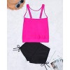 Tankini Bathing Suits for Women Tummy Control Two Piece Blouson Swimsuits Athletic Modest Swimwear with Boyshorts - 2 of 4
