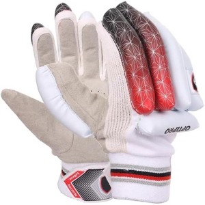 Optipro Batting Gloves for Cricket Premium Fabric Palm, Non-Toxic PVC Finger Rolls, Cotton Back Ventilated & Lightweight - 1 of 4