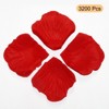 Unique Bargains Faux Silk Artificial Flower Rose Petals for Wedding Decoration 2x2 Inch 3200 Pcs Red - 3 of 3