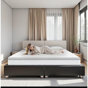 Kumasinova 12 Inch Hybrid Mattress with Gel Memory Foam for a Cool Sleep,Medium Firm Mattresses,White - 1 of 4