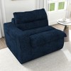 Vynxaria Bean Bag Seats - Blue Floor Lounge Chair with Left Armrest, Ergonomic Lazy Sofa for Living Room & Bedroom (Modern Casual Design) - 2 of 4