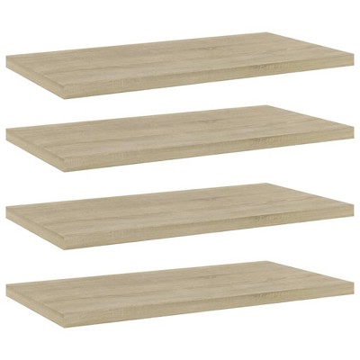 VidaXL Bookshelf Boards 4 pcs Sonoma Oak 15.7 in.x7.9 in.x0.6 in. Engineered Wood