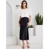 INSPIRE CHIC Women's Work Elegant Sweetheart Neck Half Puff Sleeve Office Work Satin Blouse - 3 of 4