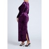 ELOQUII Women's Plus Size Twist Bodice Velvet Maxi Dress - 3 of 4