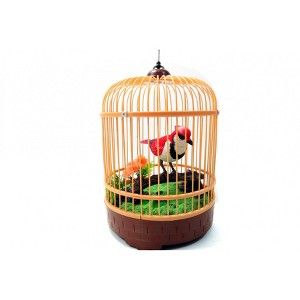 Singing & Chirping Bird In Cage - Realistic Sounds & Movements (Red) - 1 of 3
