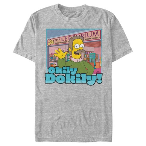 Uil kleur enthousiast Men's The Simpsons Ned Flanders Leftorium Okily Dokily T-shirt : Target