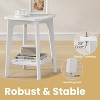 Modern Square Side Table with Lower Shelf, 2-Tier Small End Table/Nightstand, Space-Saving 15.7x15.7x21.5 Inch - 4 of 4