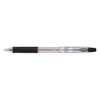 Pentel R.S.V.P. RT Refillable Retractable Ballpoint Pen, 1.0 mm Medium Tip, Black Ink, Clear Barrel, pk of 12