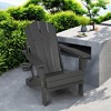 FURNIinspire Patio Accent Chairs Folding Adirondack Chair, Set Of 2 Folding Chairs With Cup Holder, Outdoor Accent Chairs, Gray, 32"*29"*36" - 2 of 4