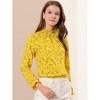 Allegra K Women's Boho Vintage Ruffled Neck Keyhole Back Floral Blouse - 2 of 4