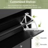Narrow Design Free Standing Shoe Cabinet with 3 Flip Drawers, Wood Grain Pattern Top Entryway Organizer with 3 Hooks and Adjustable Panel - 4 of 4