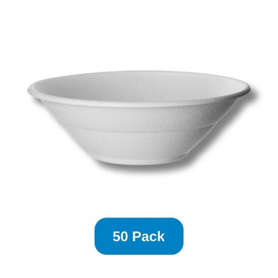 Responsible Products 32 oz Noodle Bowl Sugarcane & Bamboo White - Pack of 50