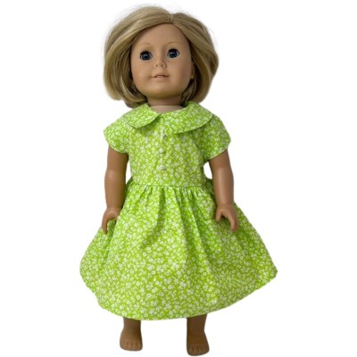 Doll Clothes Superstore  18-Inch Doll Lime Dress  Handmade & Casual Style