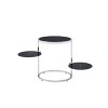 Lynch Side Table Black/Chrome - Acme Furniture: Tempered Glass, Adjustable Height, Metal Frame, 20" Height - 3 of 4