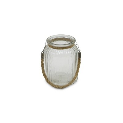 Cheung's Golena Ribbed Round Jar with Rope Wrapped Neck