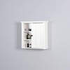 Akoasm Wooden Wall Bathroom Storage Medicine Cabinet With Door & Shelfes-White - 3 of 4