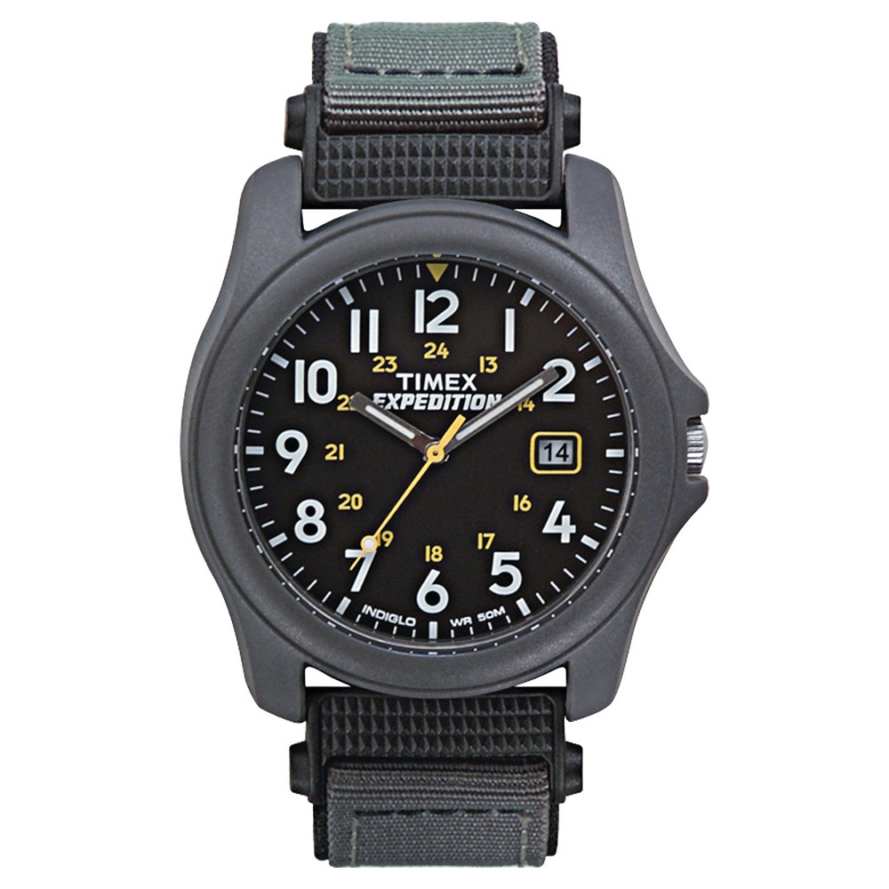 Photos - Wrist Watch Timex Men's  Expedition Camper Watch with Nylon Strap and Resin Case - Gray 