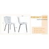 Set Of 4 Modern Dining Chairs,Linen Upholstered Dining Chairs With Metal Frame,Armless Kitchen Chair for Dining Room Home-Coolbibila - 4 of 4