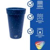 Silipint: Silicone 16oz Coffee Tumblers 2 Pack Blue Speckled - Unbreakable Cups - 2 of 4