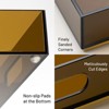 Attop 16x12 Inch Large Acrylic Tray with Handles Ottoman Coffee Table Serving Tray for Snacks Desserts Drinks Party Amber - 3 of 4