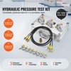 VEVOR Hydraulic Pressure Test Kit, 250/400/600bar, 3 Gauges 9 Test Couplings 3 Test Hoses, Excavator Hydraulic Test Gauge Set, Silver - 3 of 4