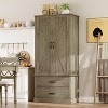 Wood Kitchen Pantry Cabinet with Drawers & Adjustable Shelves,Multi-Room Storage for Kitchen,Dining, Living Room,Bathroom & Offic - 3 of 4