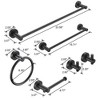 Wall-Mounted 6-Piece Aluminum Towel Rack Set (25 Inches) - 3 of 4