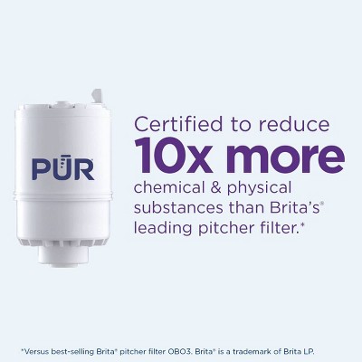 PUR Horizontal White Faucet Mount Water Filtration System