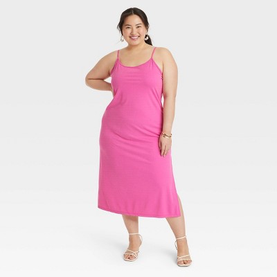 Women's Rib-Knit Midi Cami Dress - A New Day™