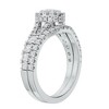 Pompeii3 1 1/4Ct Oval Halo Diamond Engagement Wedding Ring Set in White or Yellow Gold - 3 of 4