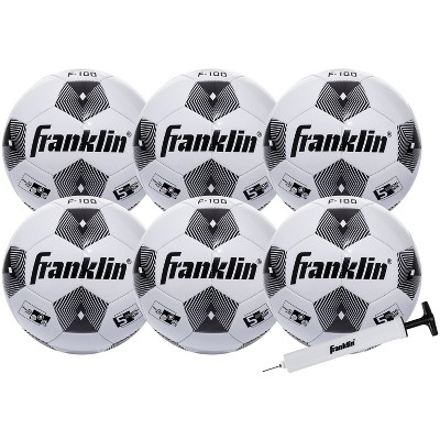 Franklin Sports 6pk Competition Size 5 Soccer Balls with Pump