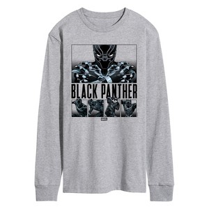 Men's - Marvel - Black Panther Grid Long Sleeve Graphic T-Shirt - 1 of 3