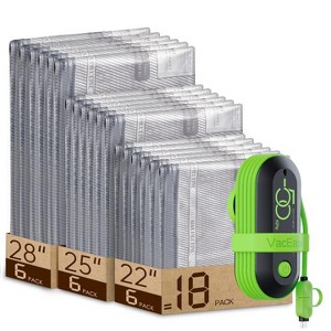 Generic 18 Pack Vacuum Bags for Travel with USB Pump, Compression Travel Vacuum Bags - 1 of 4