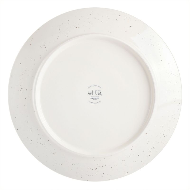 Gibson Elite Ramapo 12 Piece Stoneware Dinnerware Set in White Speckle, 3 of 10
