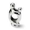 Black Bow Jewelry Sterling Silver Family of 2 Bead Charm - 2 of 4