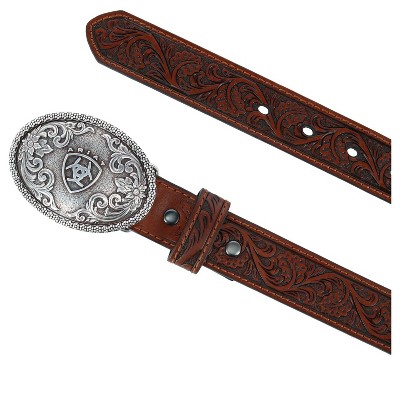 Ariat Boy's Tooled Western Belt with Removable Buckle - image 5