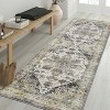 Machine Washable Low Pile Area Rugs - Non Slip Boho Vintage Indoor Carpet, Stain Resistant, Foldable for Living Room, Bedroom, Dining Room - 2 of 4