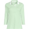 Lands' End Women's 3/4 Sleeve Supima Cotton Polo Shirt - 3 of 3