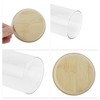 Unique Bargains with Bamboo Lid Decorative Jars Wood Color Clear 1Pc - 4 of 4